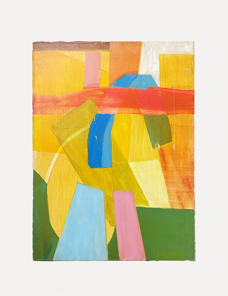 Sunlit Abstract Geometric Canvas