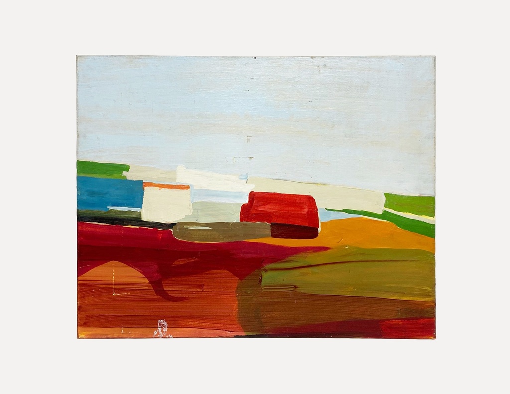 Abstract Landscape with Vibrant Earth Tones