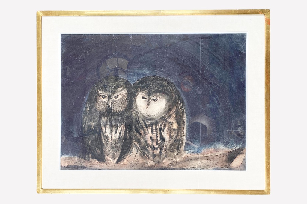 Nocturnal Companions Wall Art in Gilded Frame