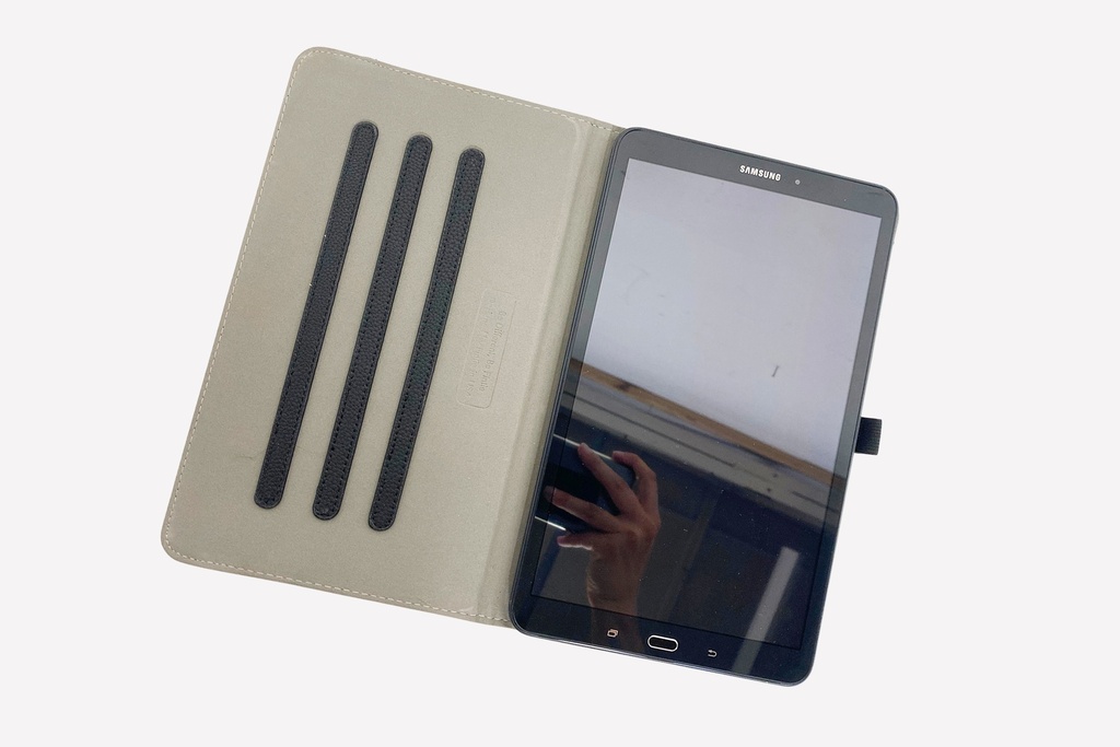 Black Samsung Tablet with Gray Protective Case