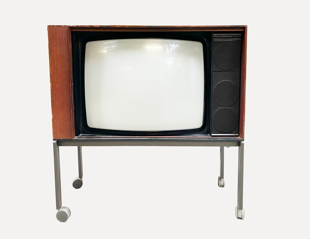 Mid-Century Rolling Console Television
