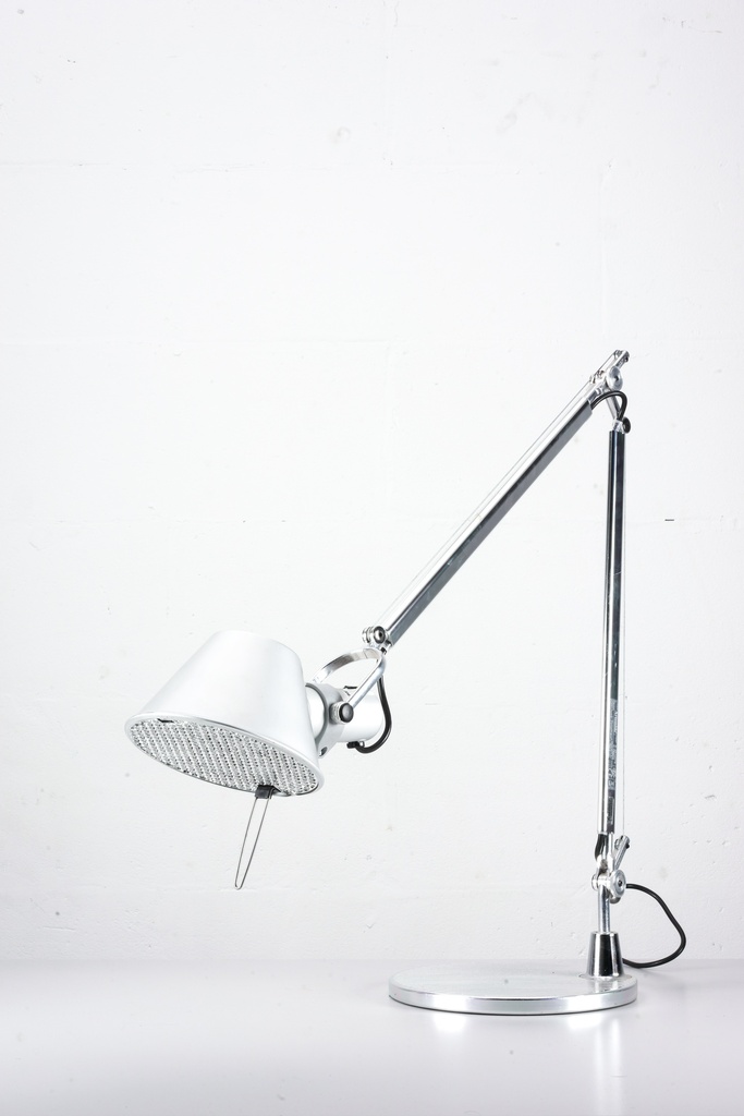 Chrome Adjustable Desk Lamp with Industrial Shade