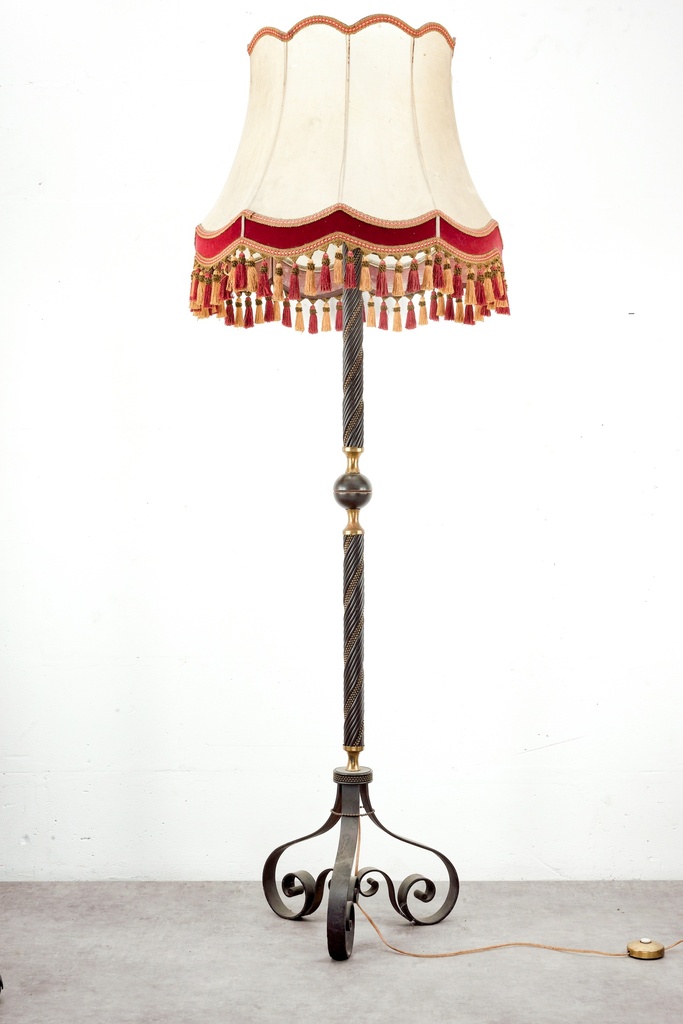 Victorian-Style Floor Lamp with Tassel Fringe Shade