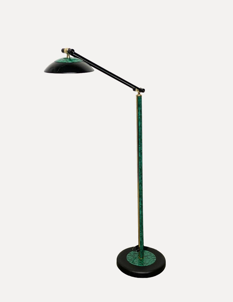 Emerald Art Deco Adjustable Floor Lamp