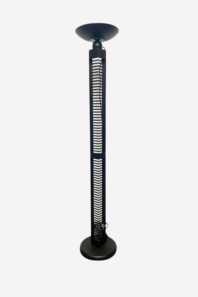 Modern Black Tower Lamp with Vent Design