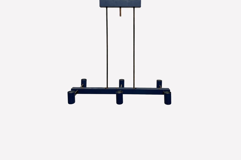 Modern Blue Industrial Pendant Light Fixture