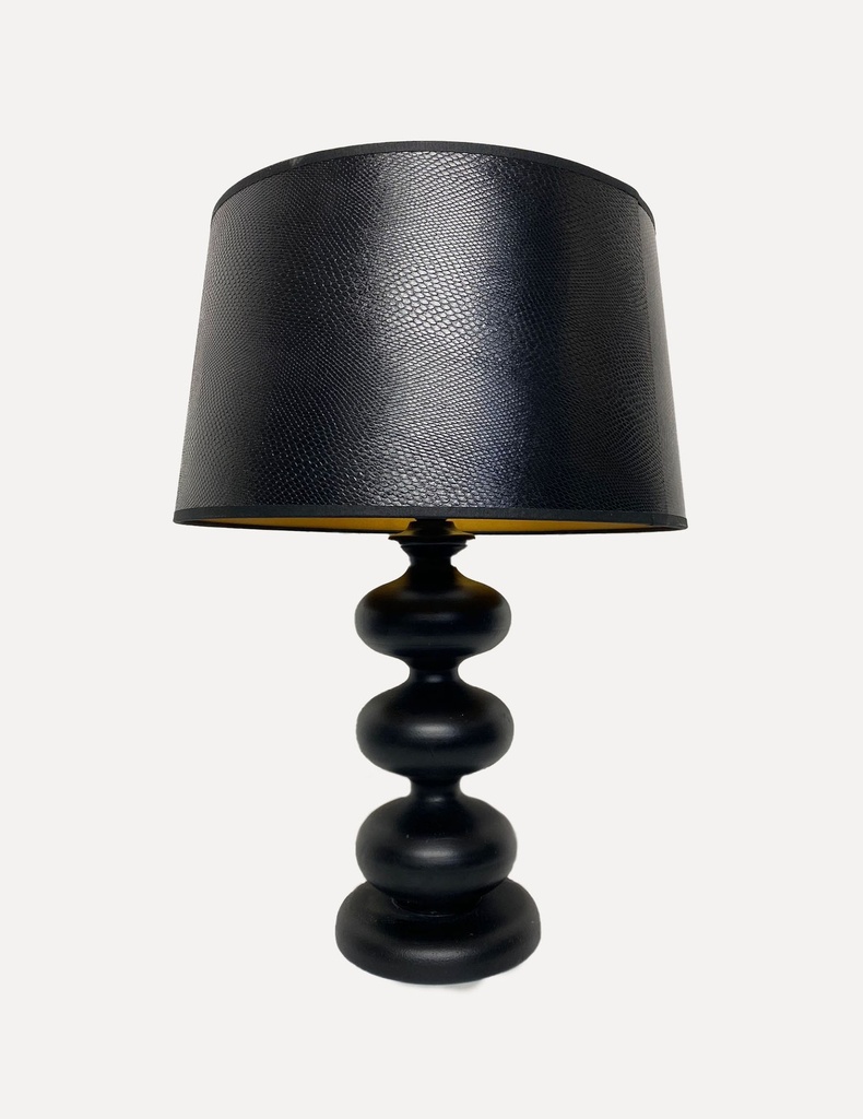 Midnight Ripple Table Lamp with Textured Shade