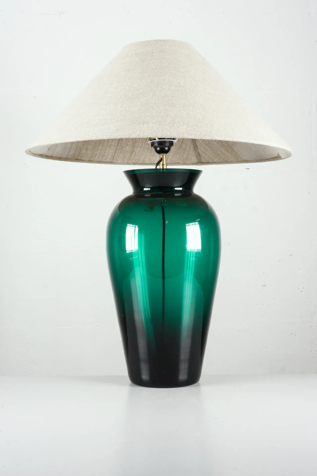 Emerald Glass Table Lamp