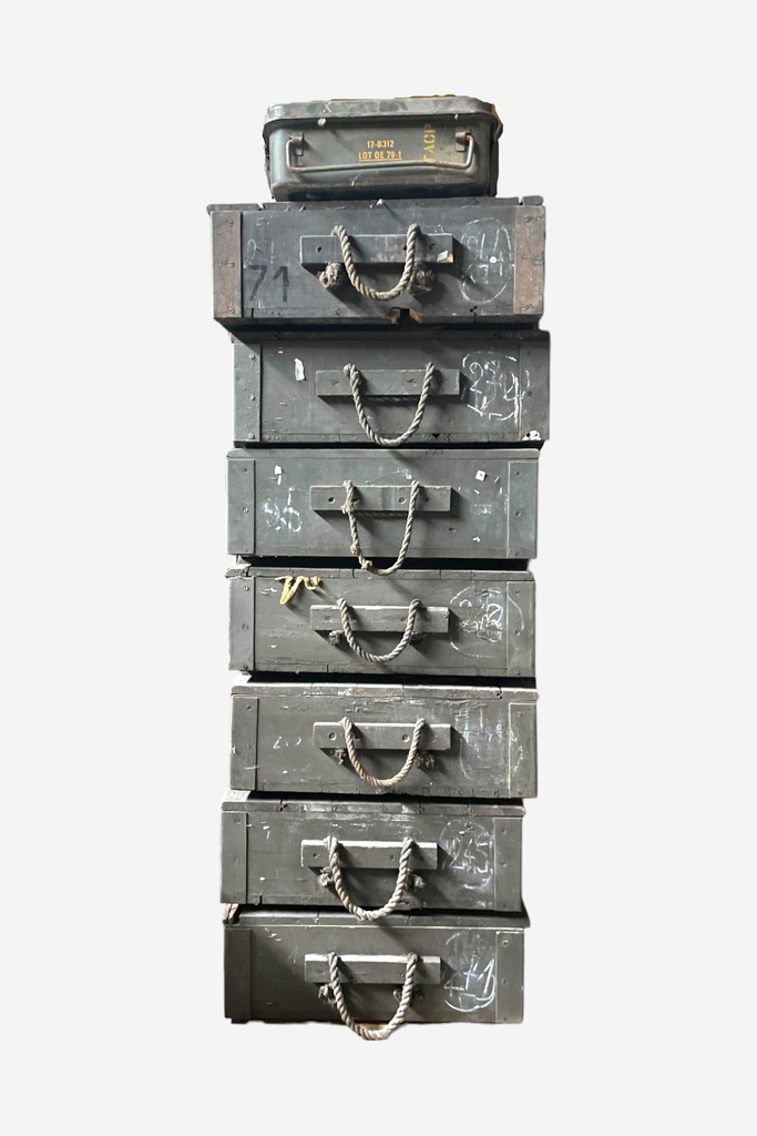 Military Ammo Crate Stack