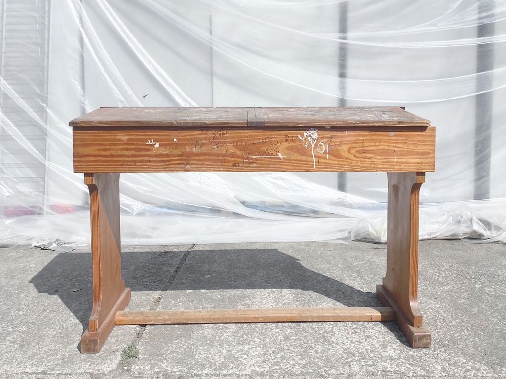 Vintage Wooden School Desk