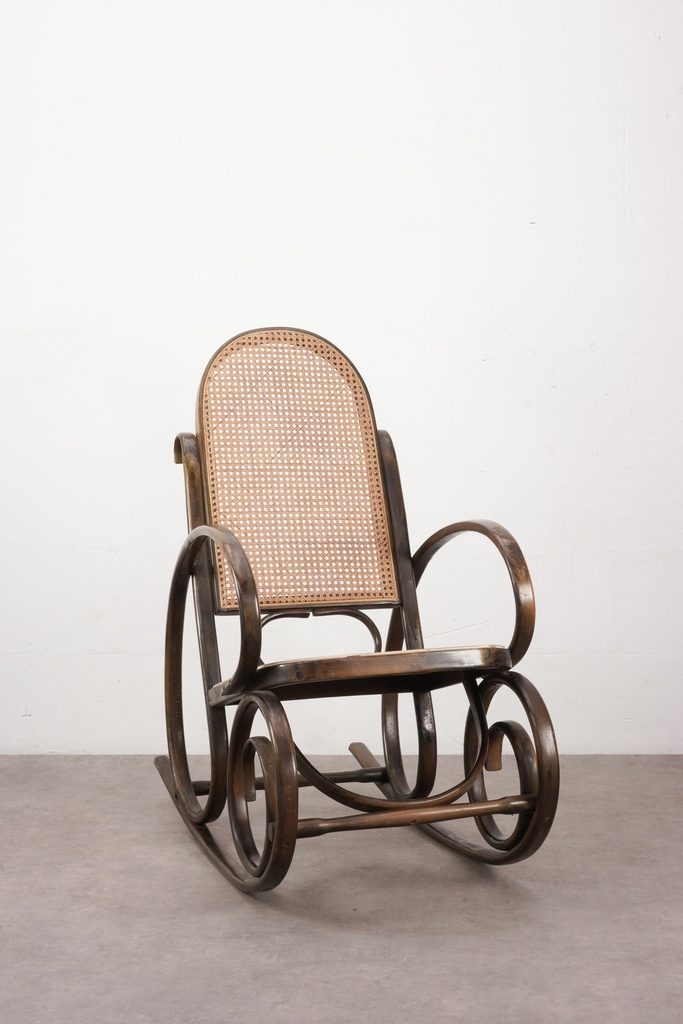 Vintage Bentwood Cane Rocking Chair