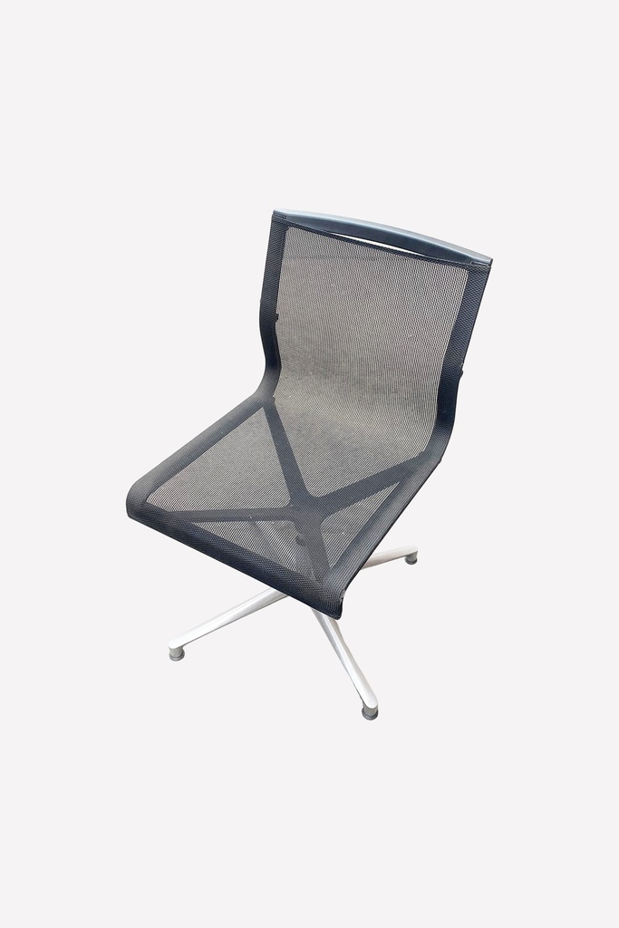 Modern Black Mesh Office Chair with Chrome Base
