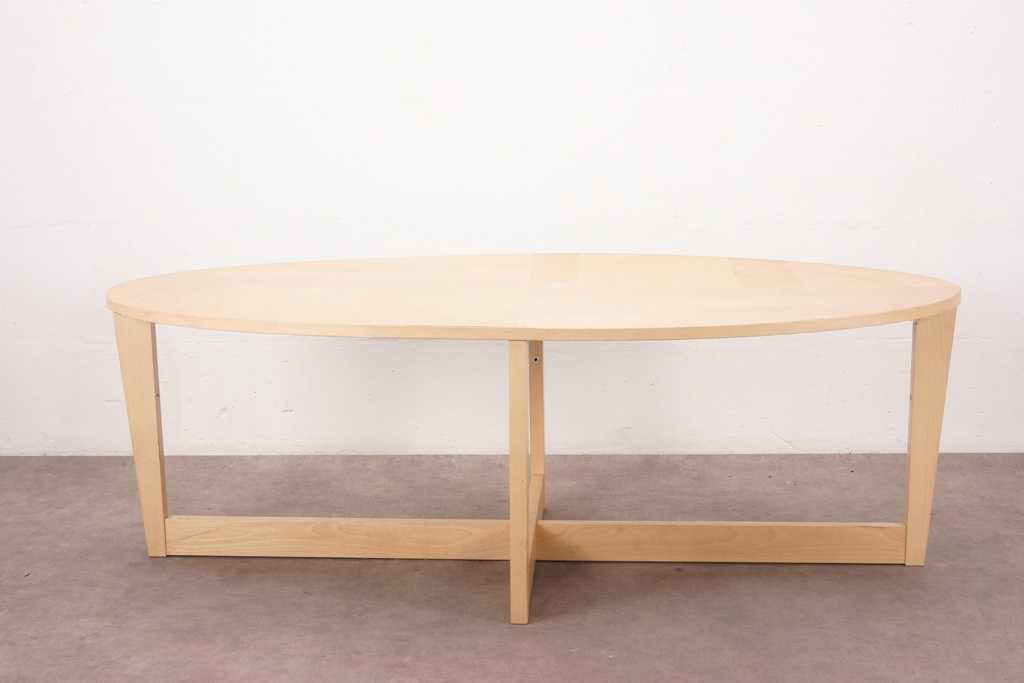 Minimalist Oval Maple Coffee Table