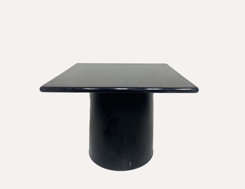 Modern Black Pedestal Square Table