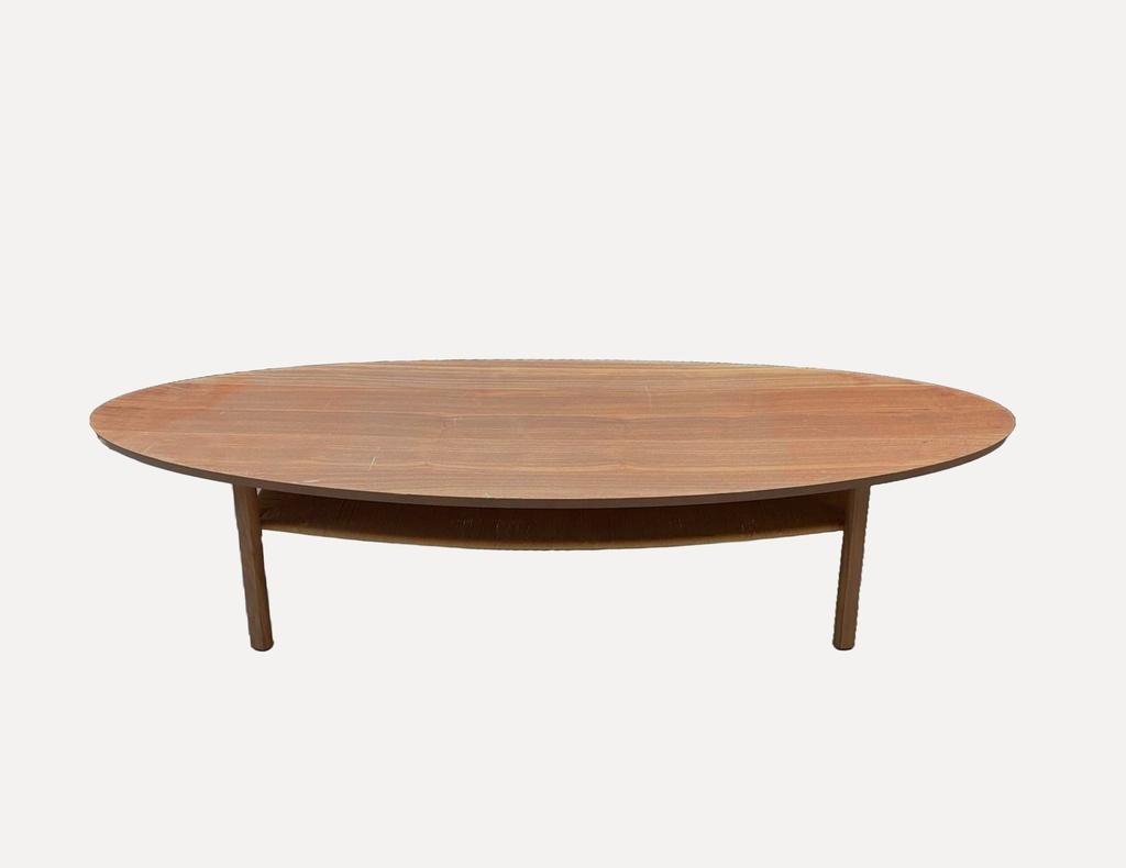 Mid-Century Oval Wooden Coffee Table