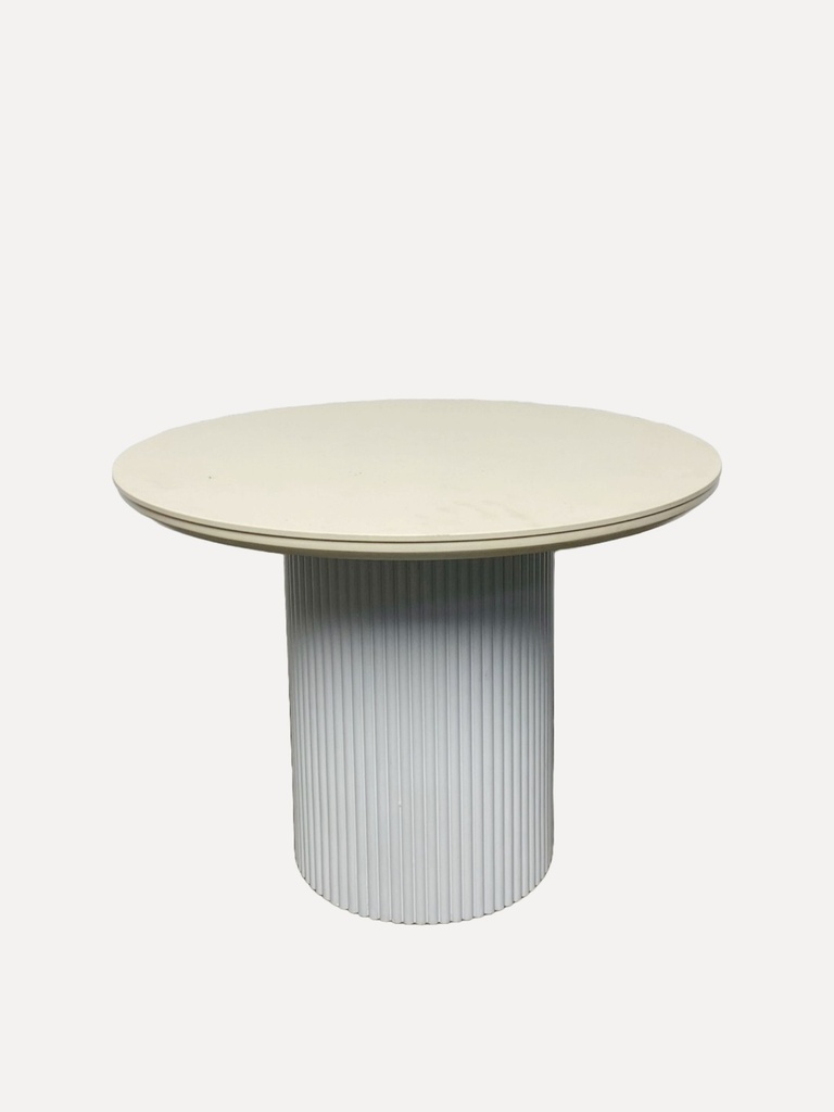 Modern White Round Pedestal Table