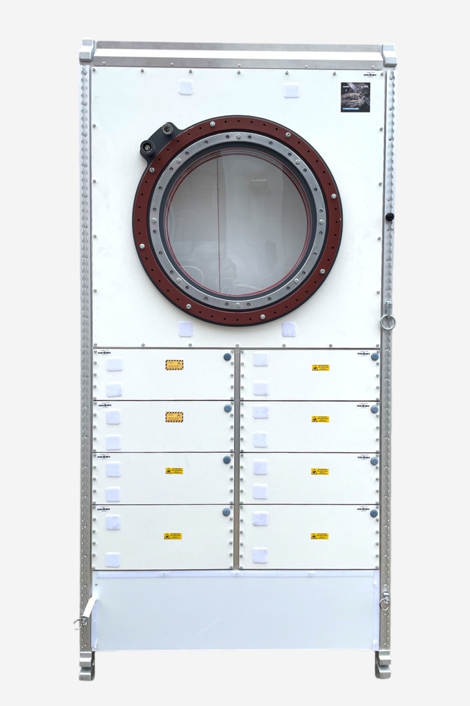 Industrial Spacecraft Hatch with Storage Compartments