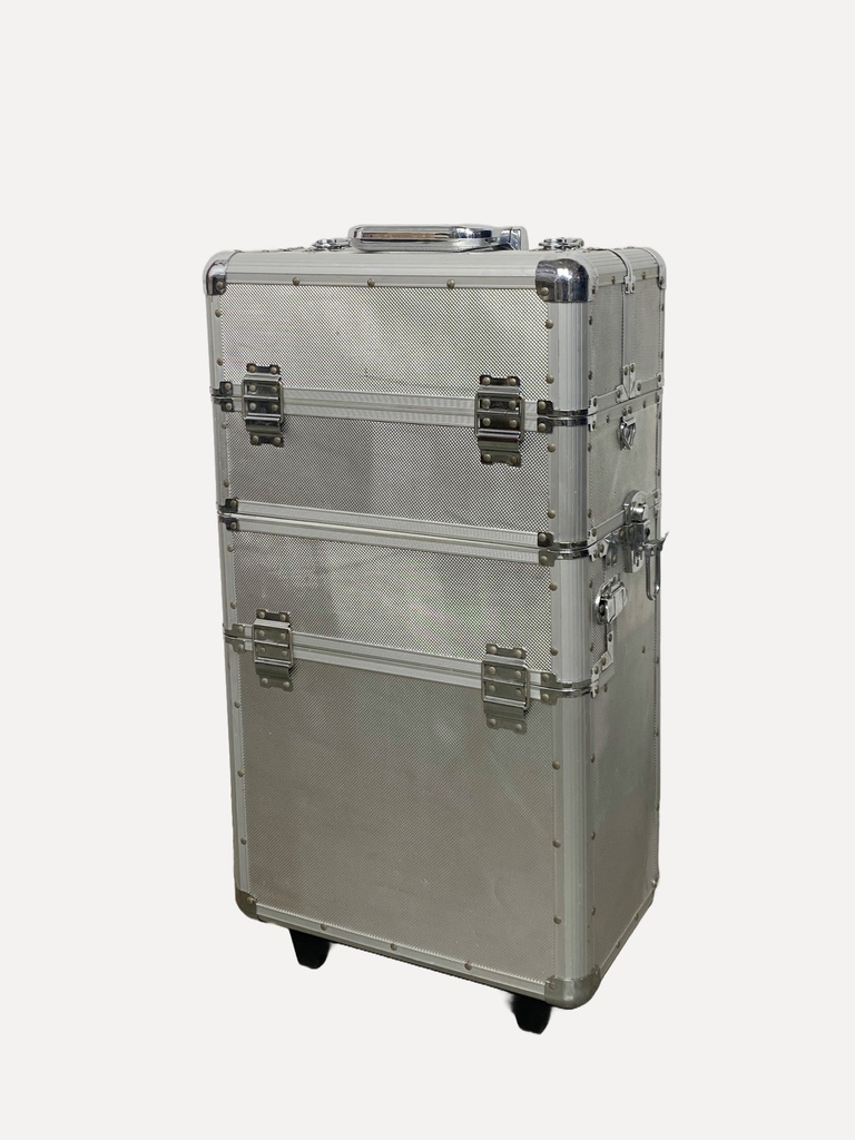 Silver Aluminum Rolling Equipment Case