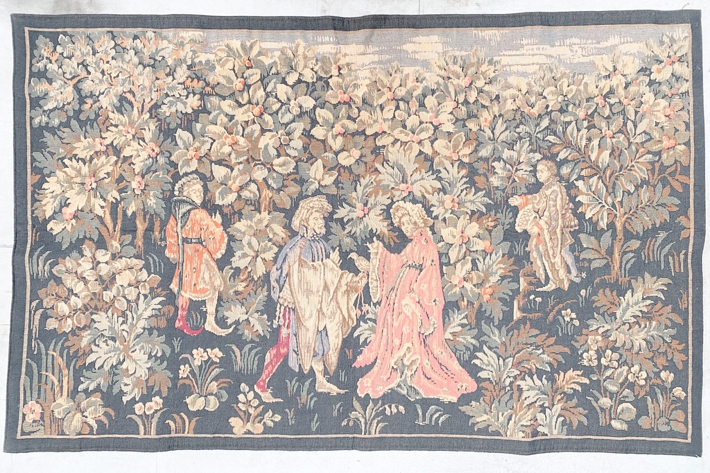 Medieval Garden Tapestry Scene