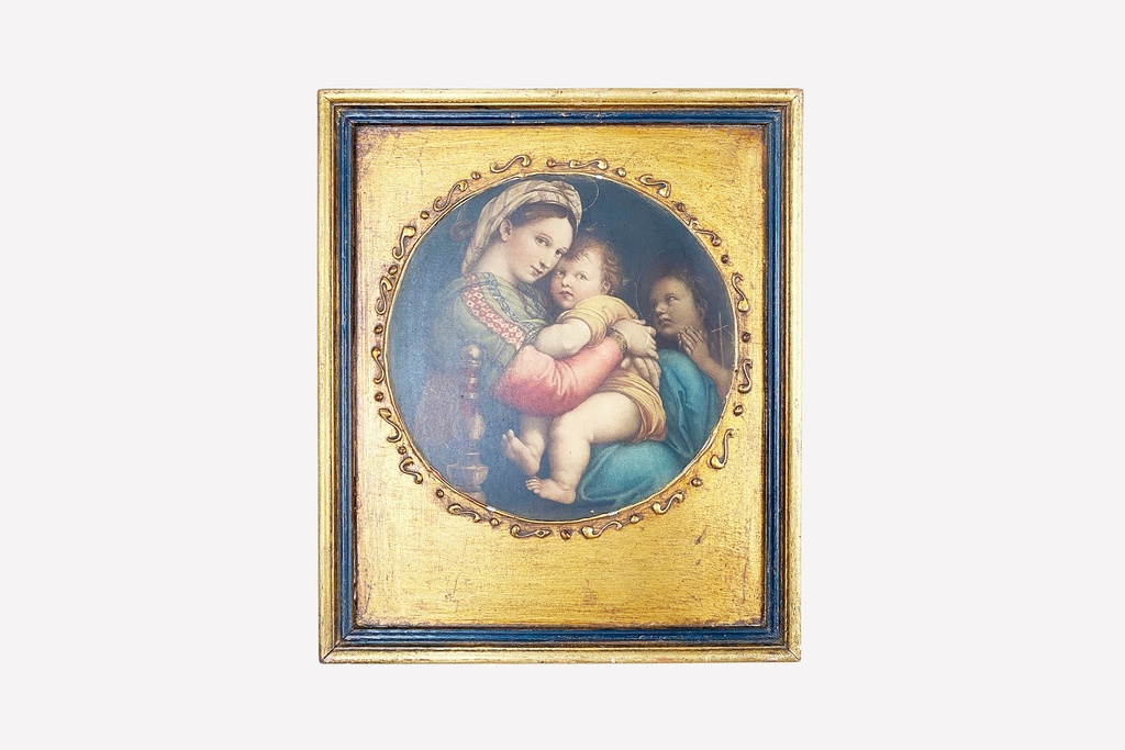 Gold-Framed Renaissance Style Portrait