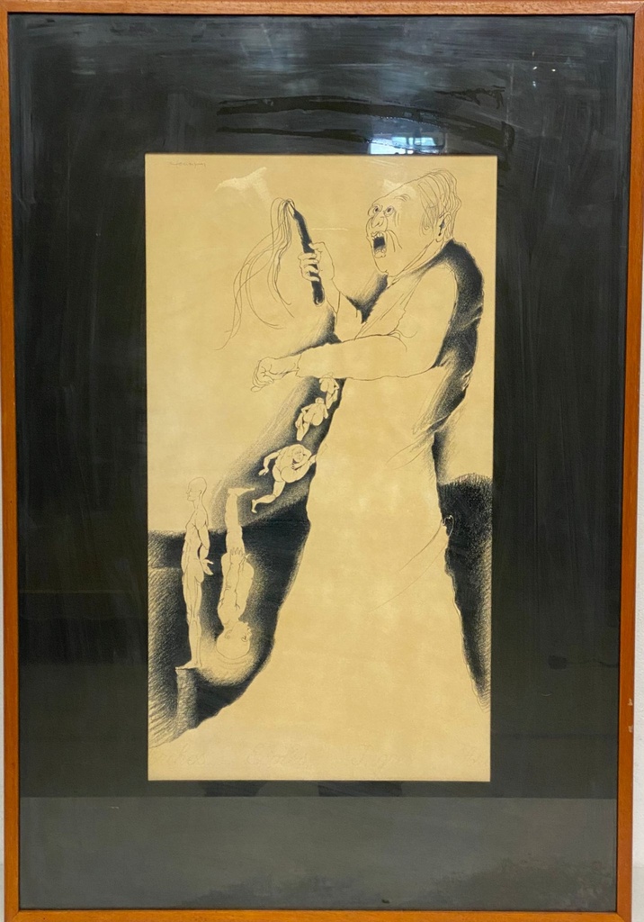 Surrealist Figure with Emerging Forms