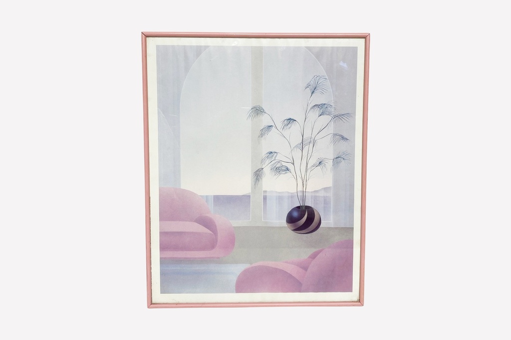 Pastel Modernist Interior with Vase