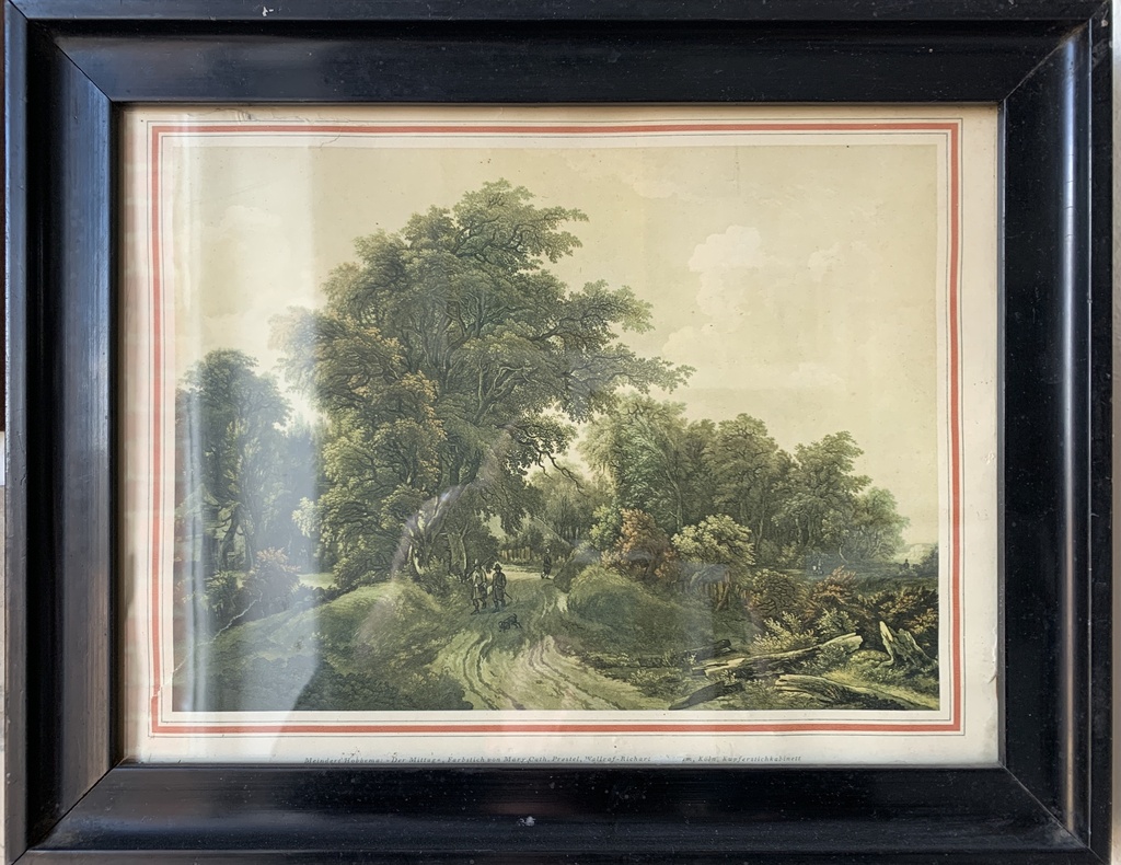 Framed Pastoral Landscape Print with Gentle Woodland Path