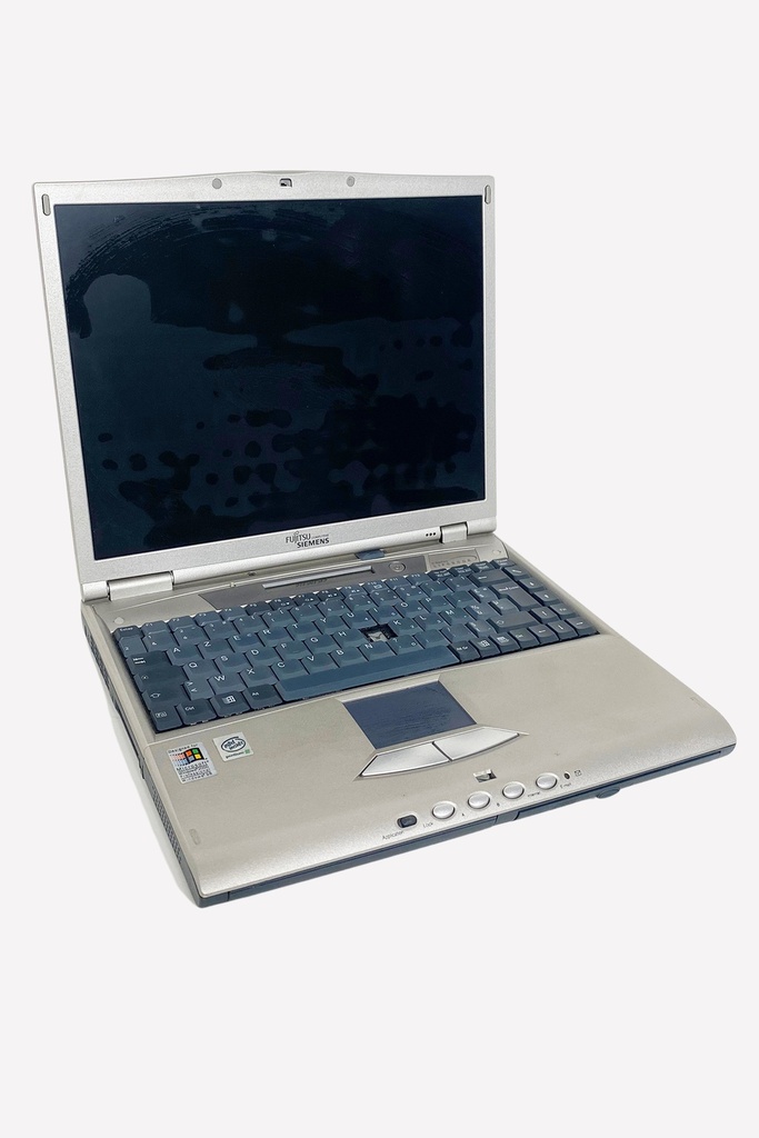 Early 2000s Silver Laptop with Black Screen