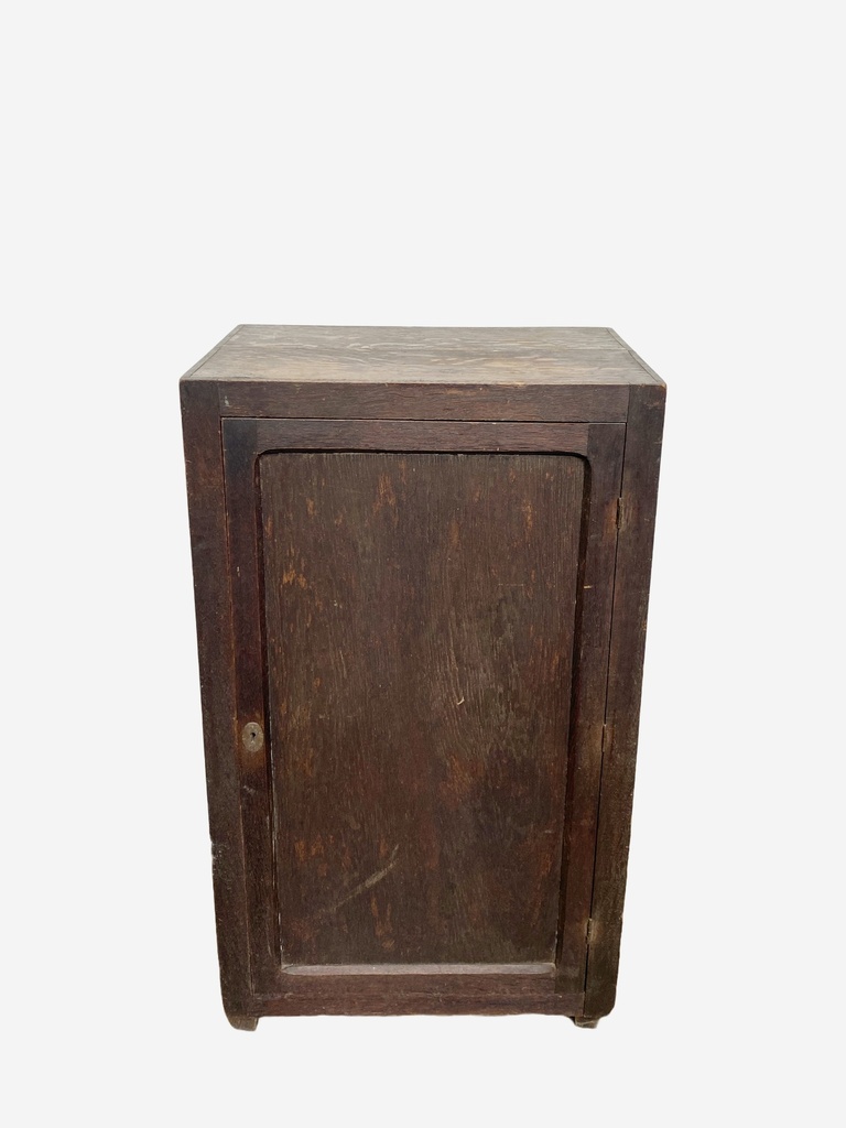 Antique Dark Wood Storage Cabinet