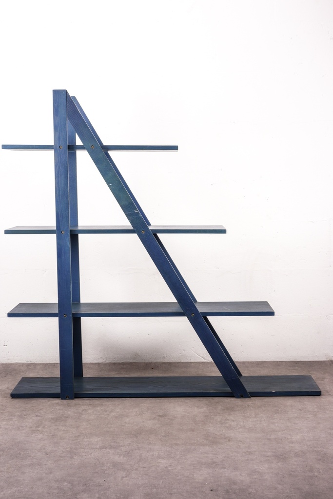 Modern Blue Geometric Display Shelf