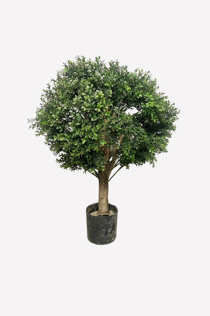 Potted Faux Boxwood Tree Decor Prop