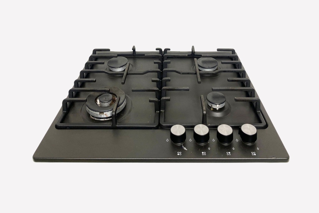Modern Black Gas Cooktop with Four Burners