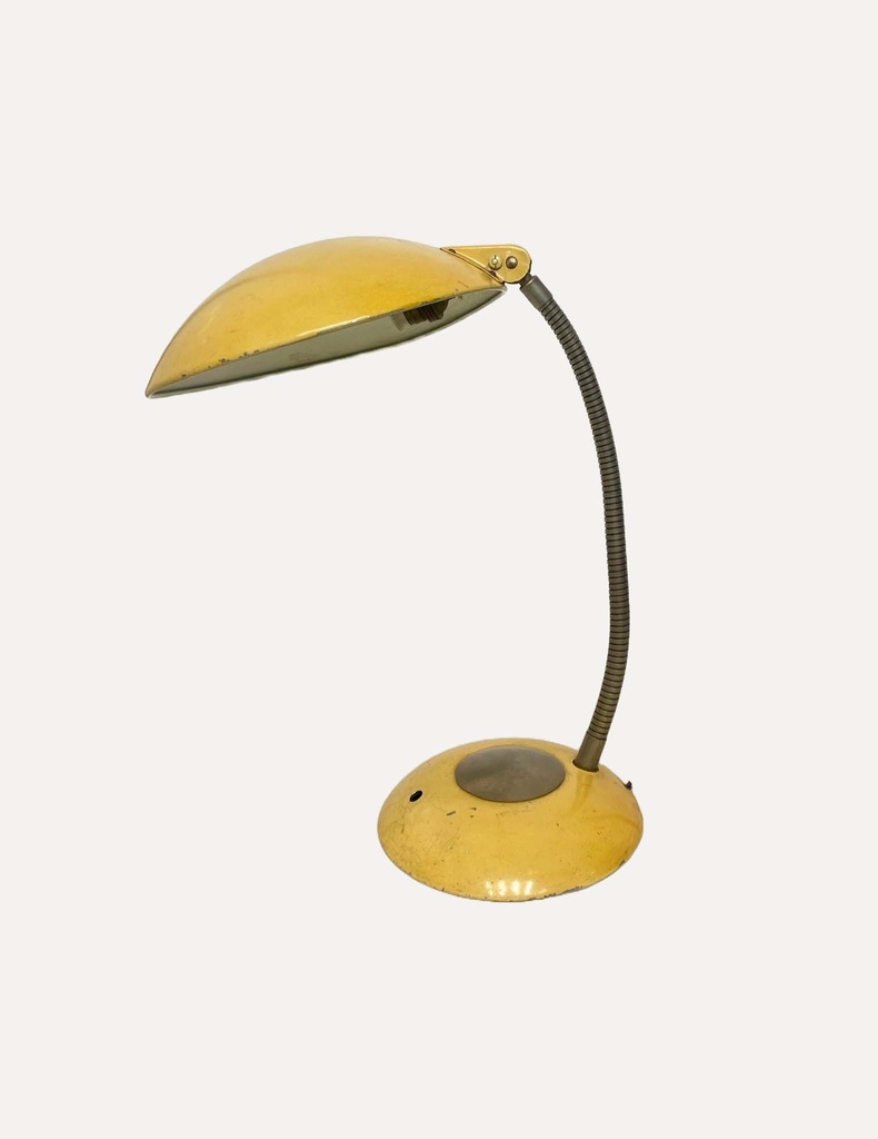 Vintage Yellow Dome Desk Lamp