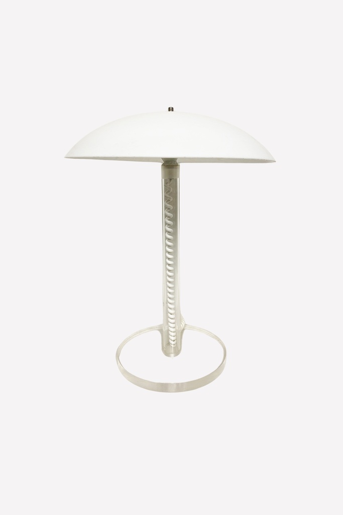 Modern White Acrylic Spiral Table Lamp