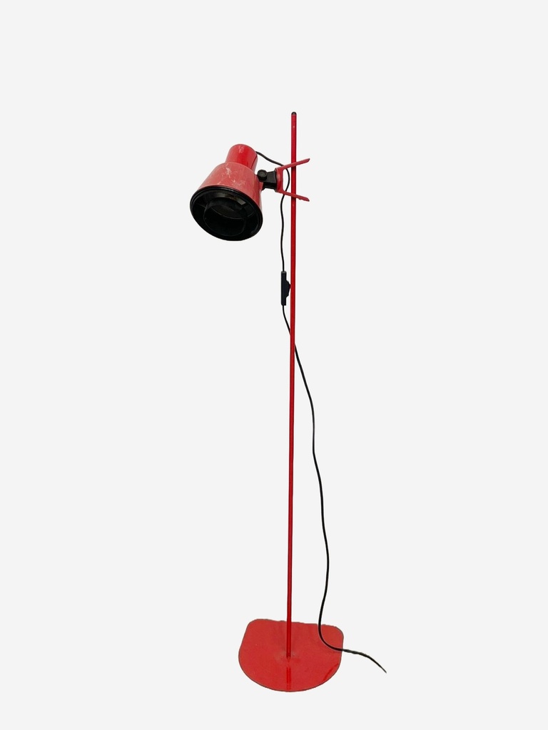 Vintage red industrial floor lamp