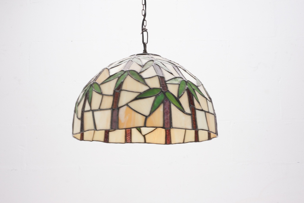 Tiffany-Style Bamboo Stained Glass Pendant Lamp