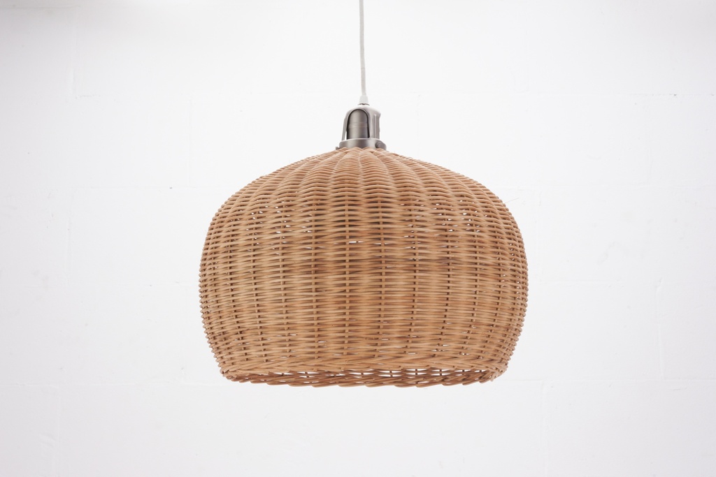 Woven Rattan Dome Pendant Light