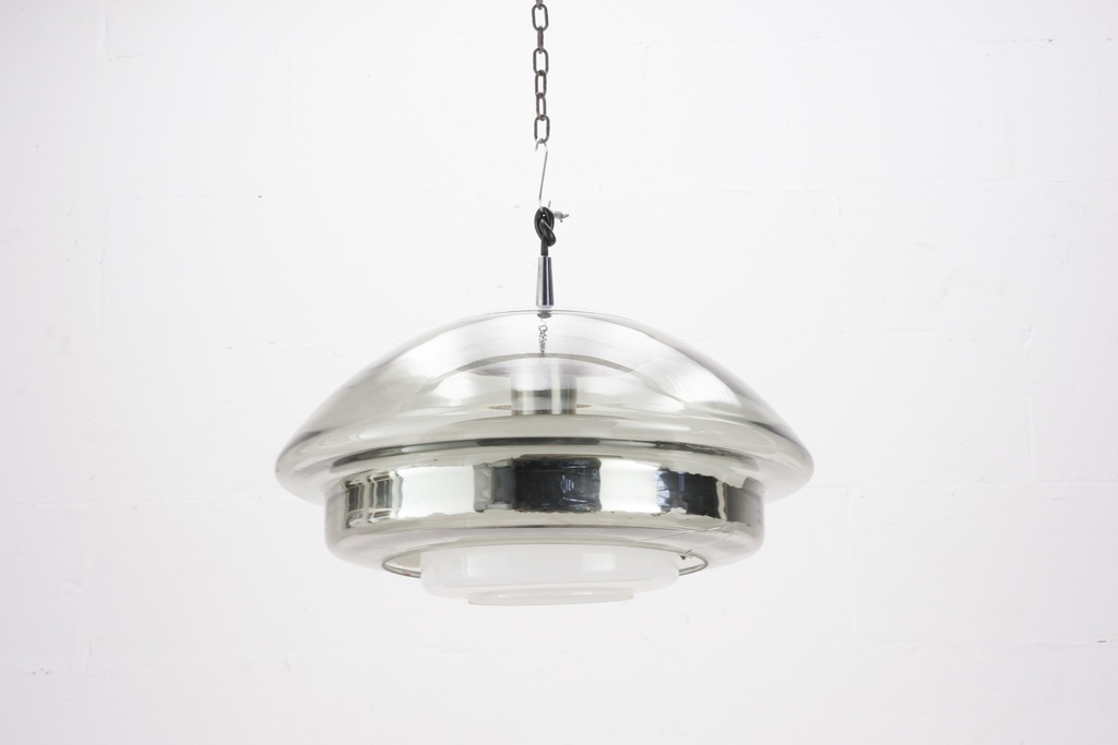 Retro Chrome UFO Pendant Light