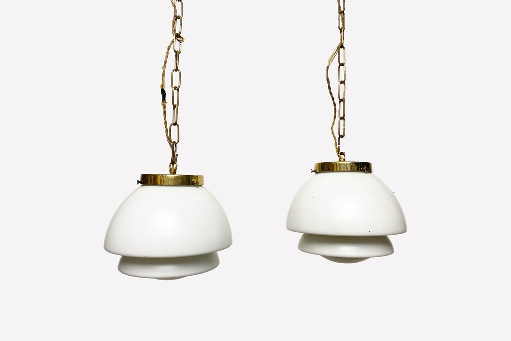 Mid-Century Dual Globe Pendant Lights