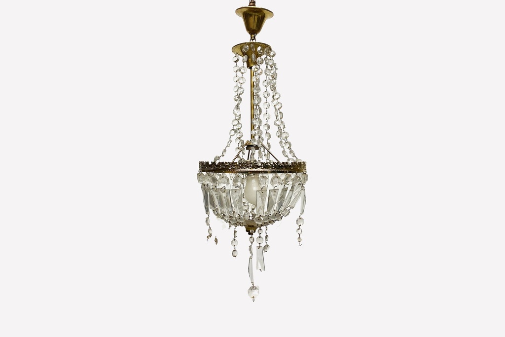 Victorian Crystal Basket Chandelier