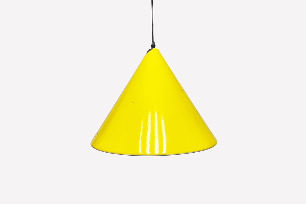 Bright Yellow Cone Pendant Light