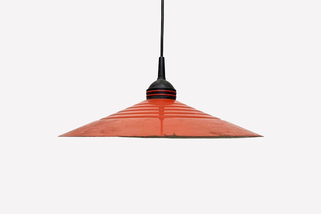 Vintage Red Industrial Pendant Lamp