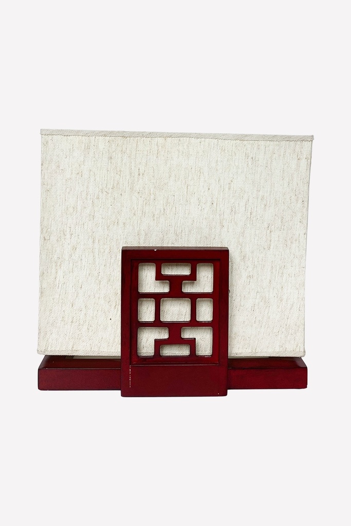 Red Geometric Frame Table Lamp