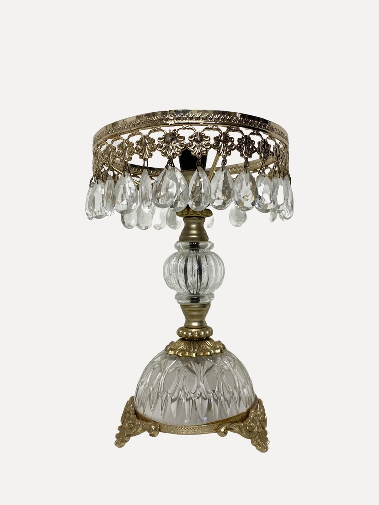 Victorian Crystal-Trimmed Table Lamp
