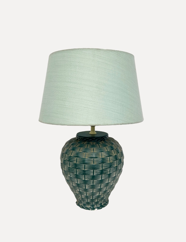 Seafoam Woven Ceramic Table Lamp
