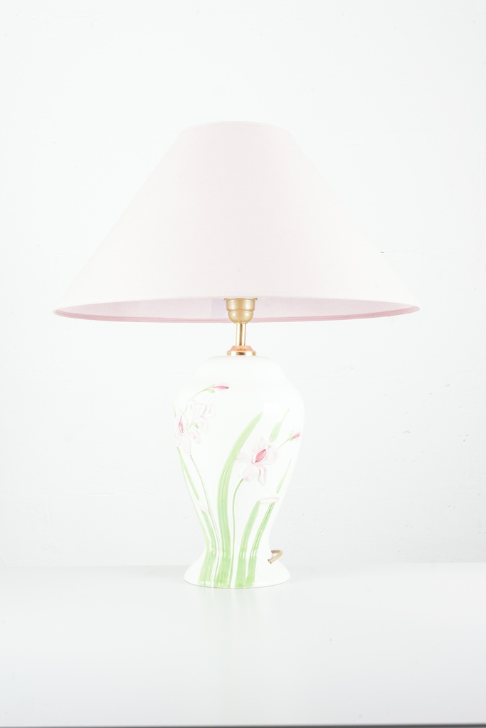 Blush Floral Ceramic Table Lamp