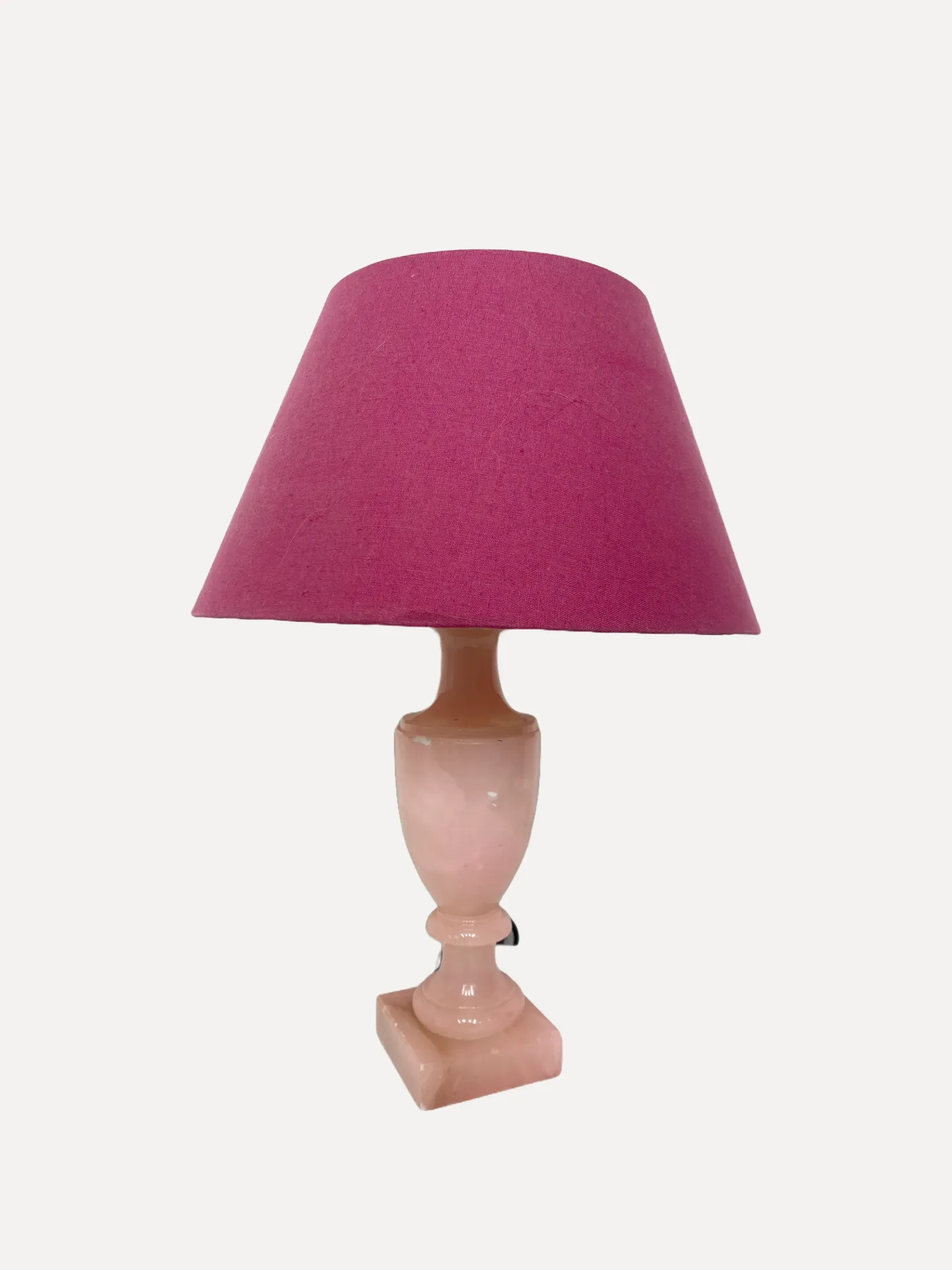 Dusty Rose Table Lamp with Magenta Shade