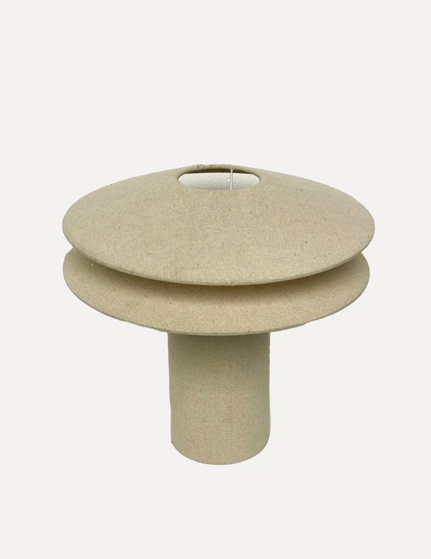Beige Linen UFO Table Lamp Base