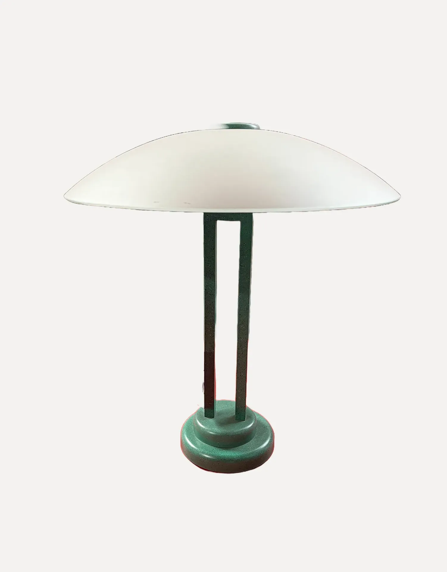 Art Deco Green Table Lamp Base with Double Light Sockets