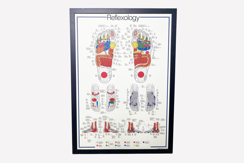 Framed Reflexology Chart Wall Art